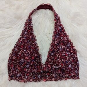 Gilly Hicks by Abercrombie Floral Halter Top Bra in Size Small